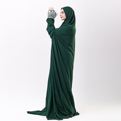 One-Piece Green Dantelle Prayer Dress