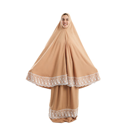 Two-Piece Beige Dantelle Prayer Dress