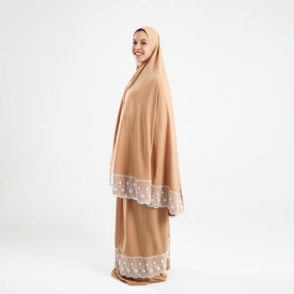 Two-Piece Beige Dantelle Prayer Dress