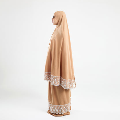 Two-Piece Beige Dantelle Prayer Dress