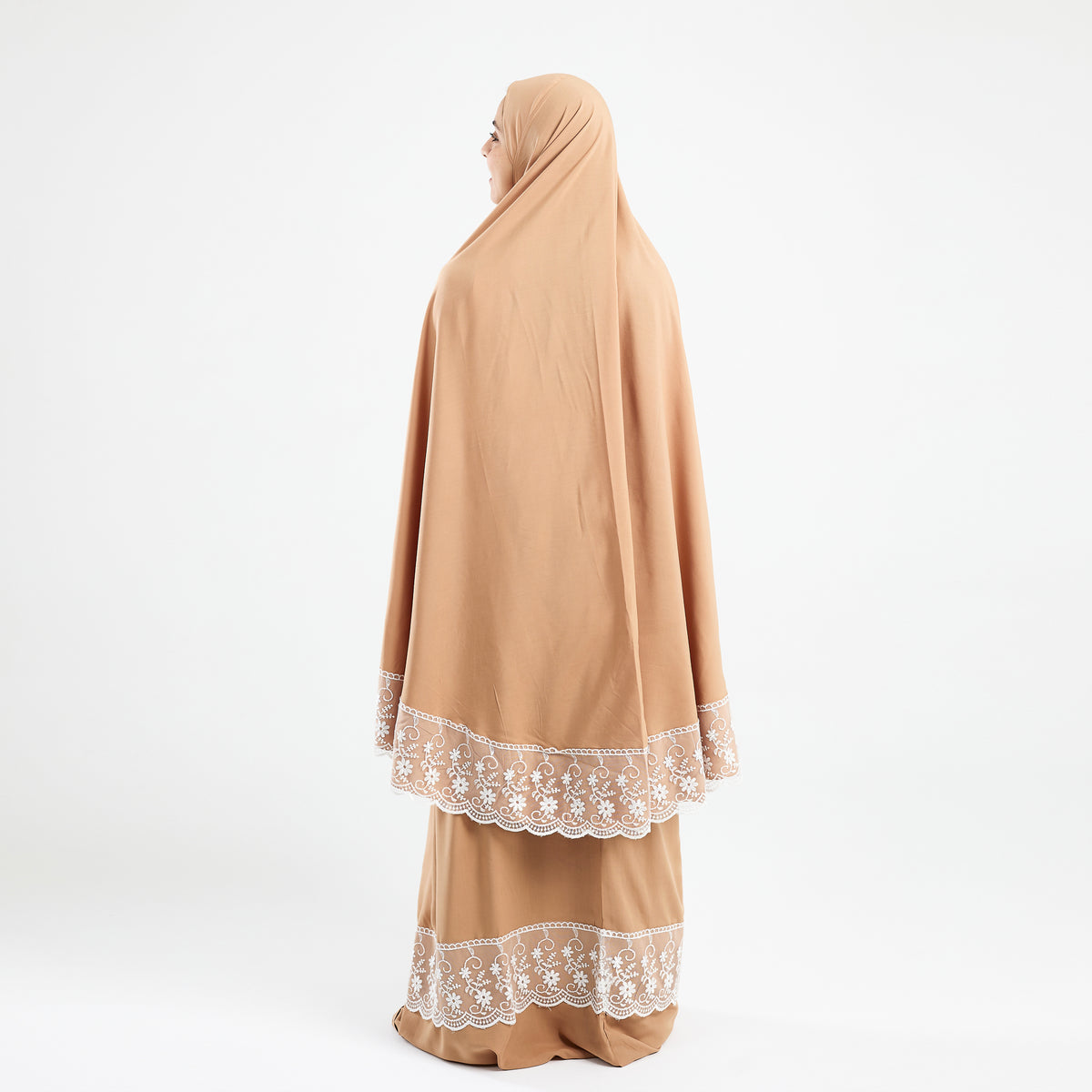 Two-Piece Beige Dantelle Prayer Dress