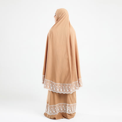 Two-Piece Beige Dantelle Prayer Dress