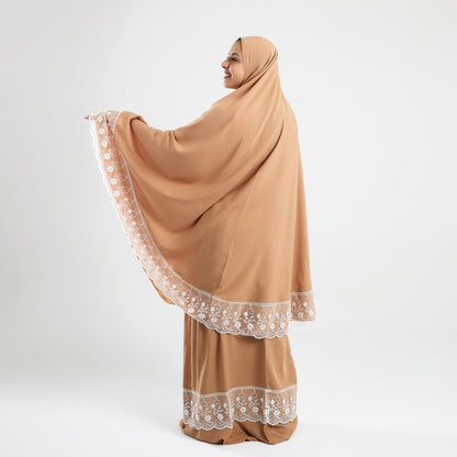 Two-Piece Beige Dantelle Prayer Dress