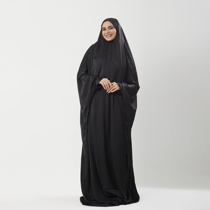 Black Satin Prayer Dress