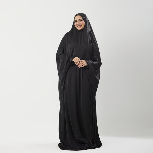 Black Satin Prayer Dress