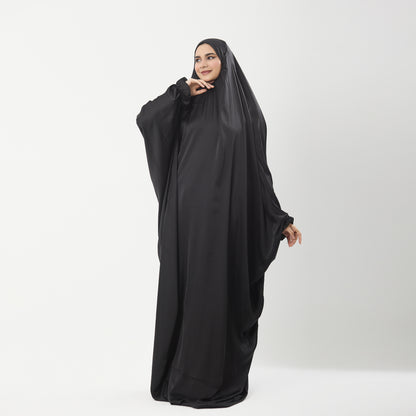 Black Satin Prayer Dress