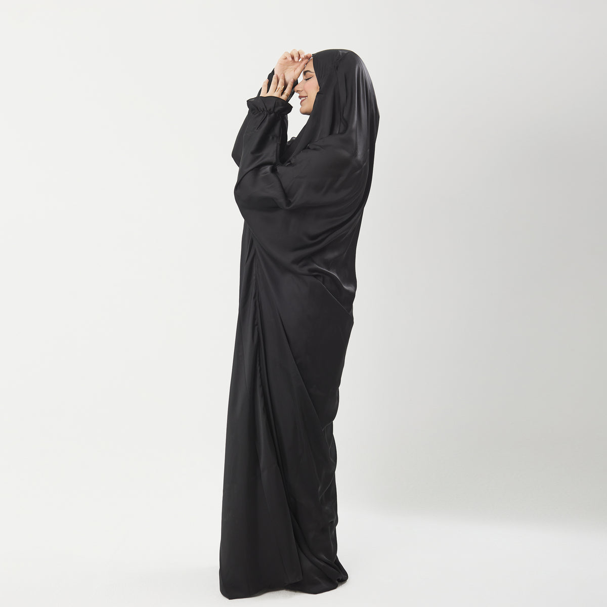 Black Satin Prayer Dress