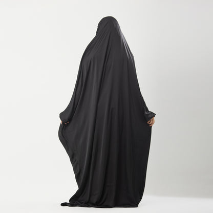 Black Satin Prayer Dress