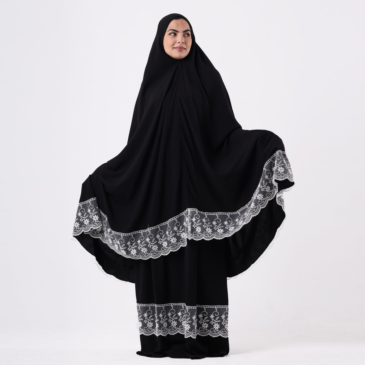 Two-Piece Black Dantelle Prayer Dress