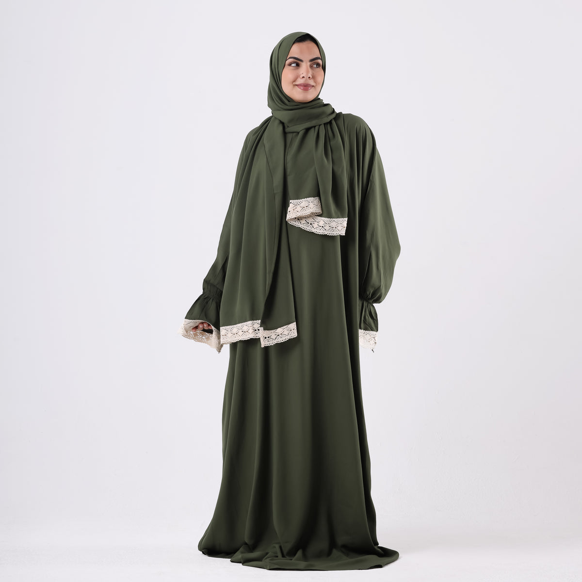 One-Piece Olive Prayer Dress