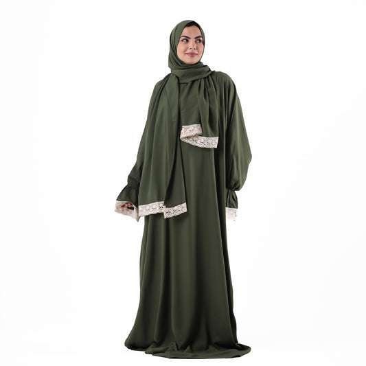 One-Piece Olive Prayer Dress