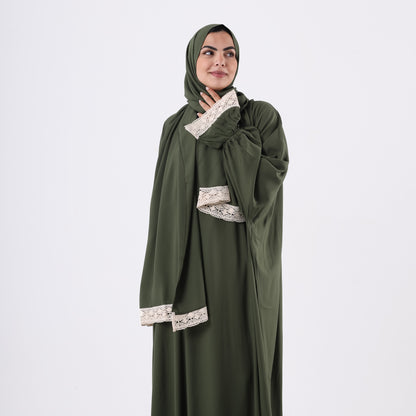 One-Piece Olive Prayer Dress
