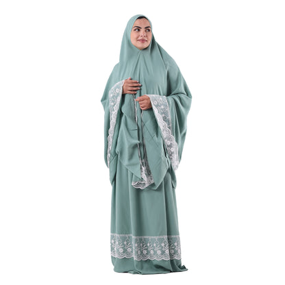 Two-Piece Mint Green Dantelle Prayer Dress