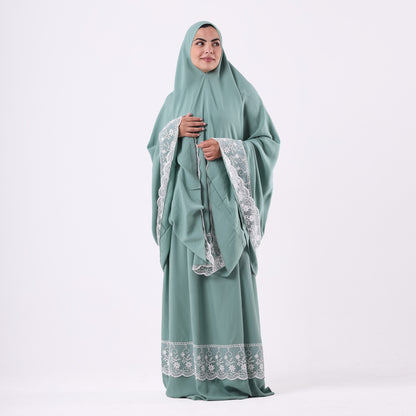 Two-Piece Mint Green Dantelle Prayer Dress