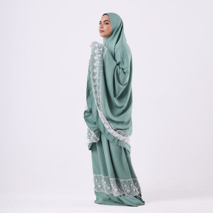 Two-Piece Mint Green Dantelle Prayer Dress