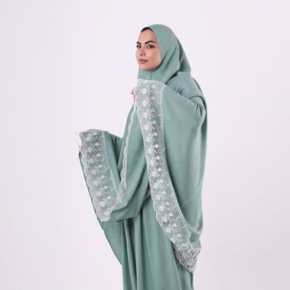 Two-Piece Mint Green Dantelle Prayer Dress