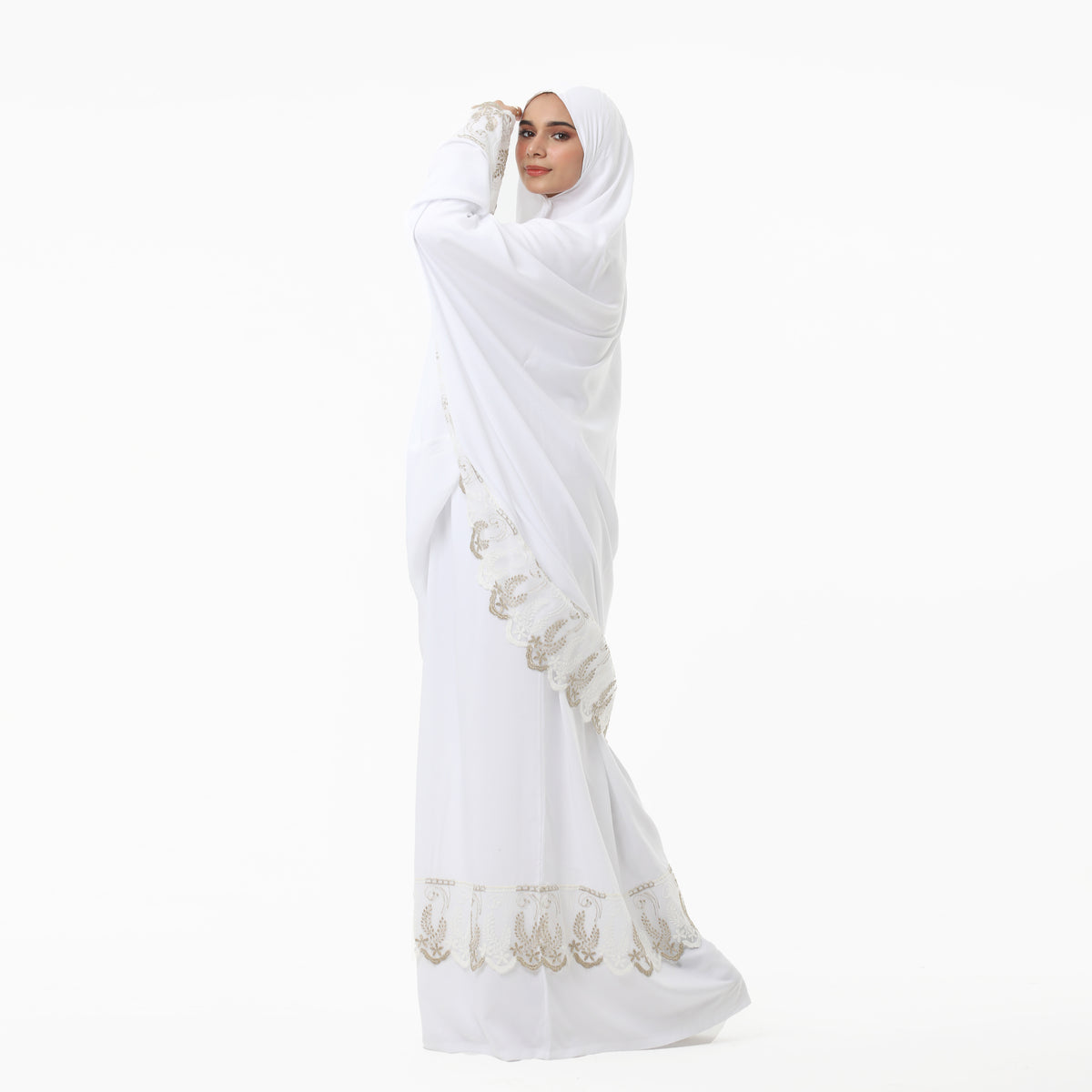 Two-Piece White Dantelle Prayer Dress