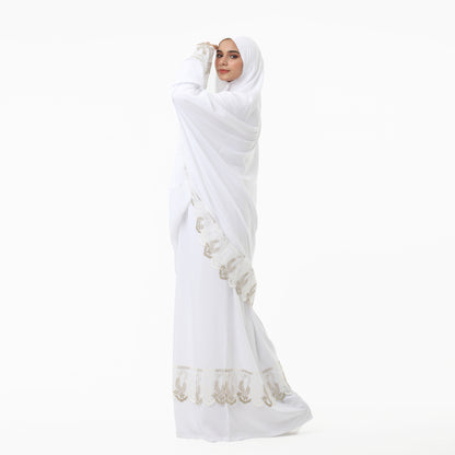 Two-Piece White Dantelle Prayer Dress