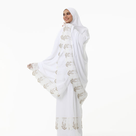 Two-Piece White Dantelle Prayer Dress