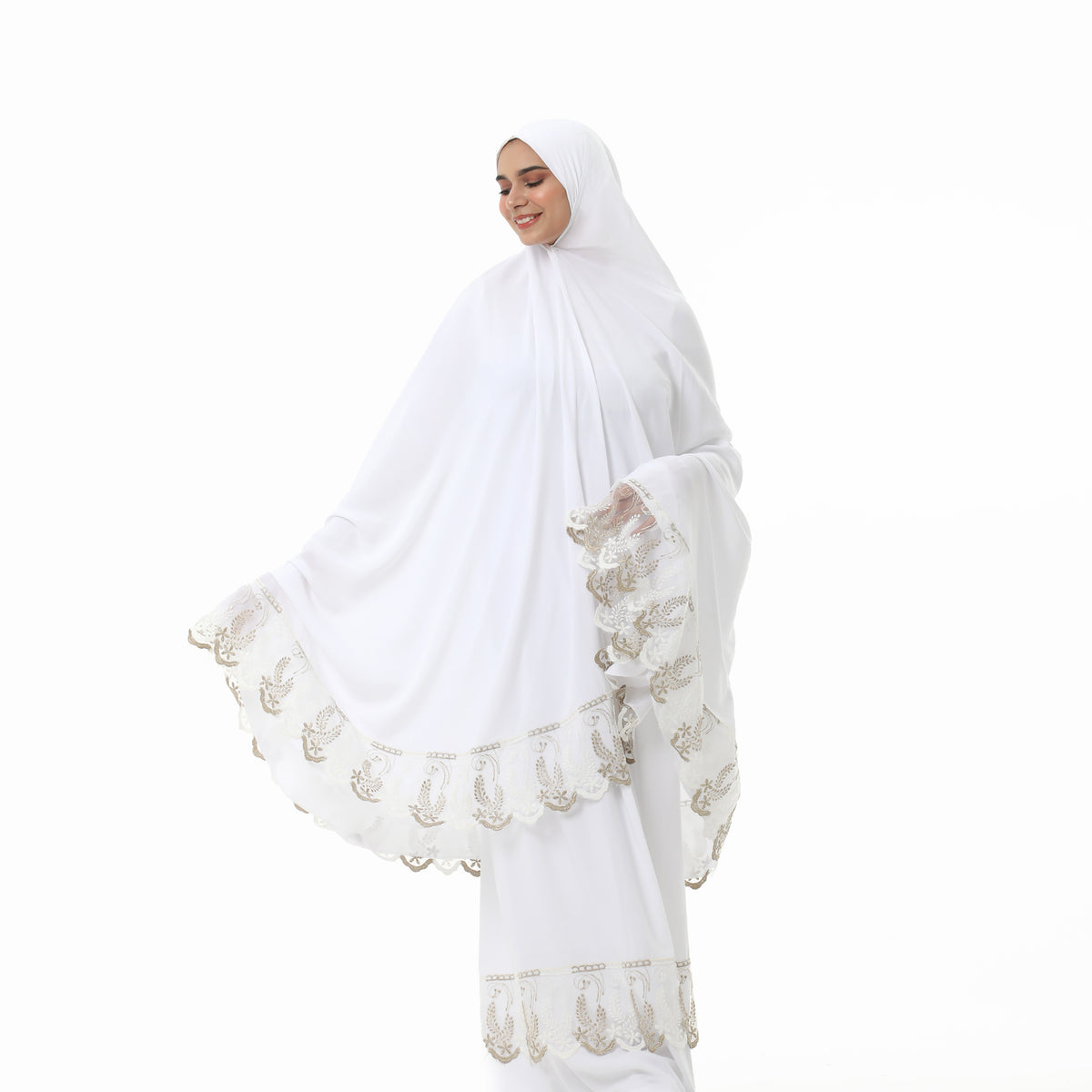 Two-Piece White Dantelle Prayer Dress
